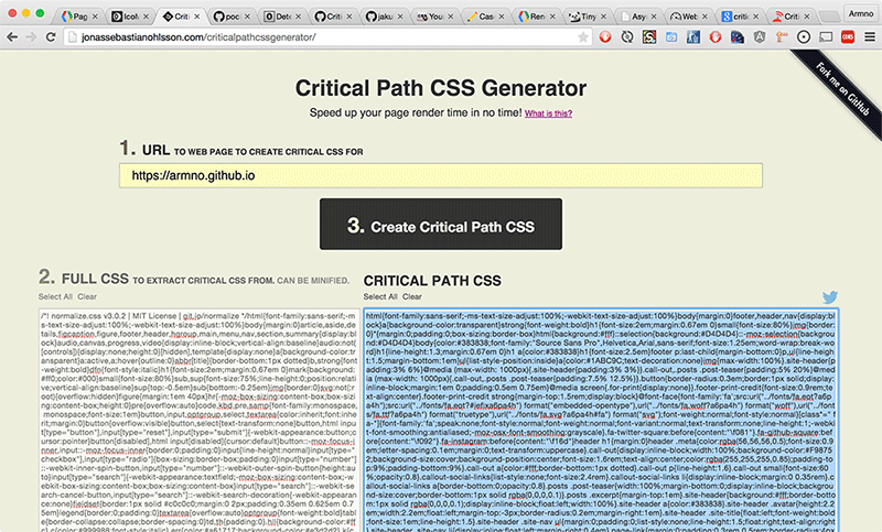 generated css
