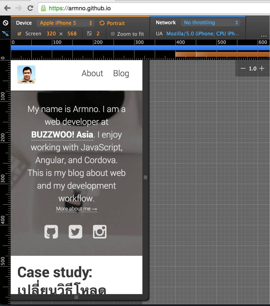 ใช้ Device Mode ใน Google Chrome ทำงานกับ Mobile Web/Hybrid App