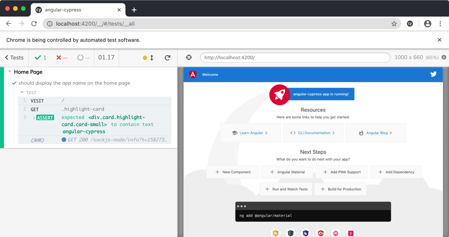 Setting up Cypress for an Angular Project