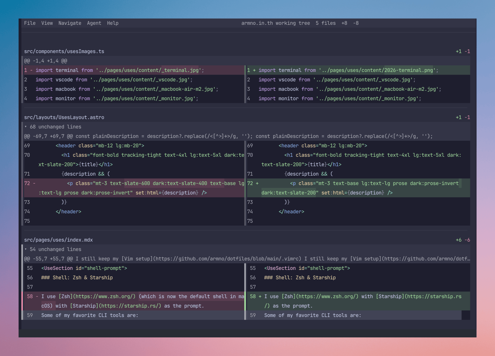 Hunk diff tool