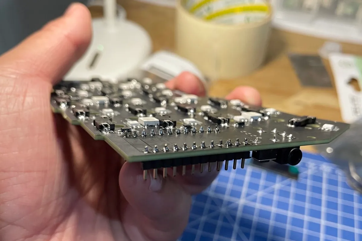Soldered pins for pro-micro