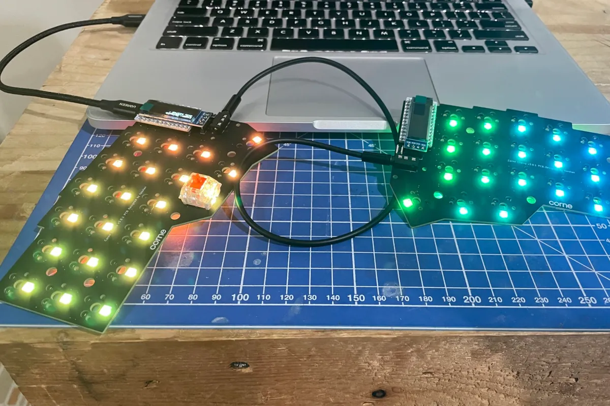 RGB LEDs of the Corne Keyboard