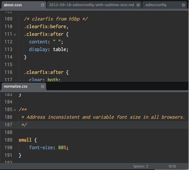 editorconfig for sublime text