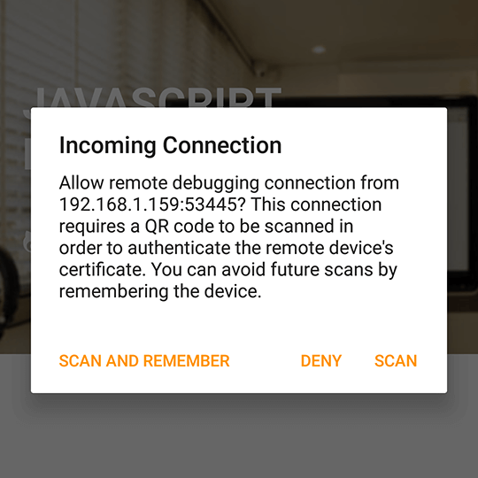 เลือก Scan หรือ Scan and Remember ได้เลย จะได้ไม่ต้อง scan หลายรอบ จาก dialog ใน Firefox for Android