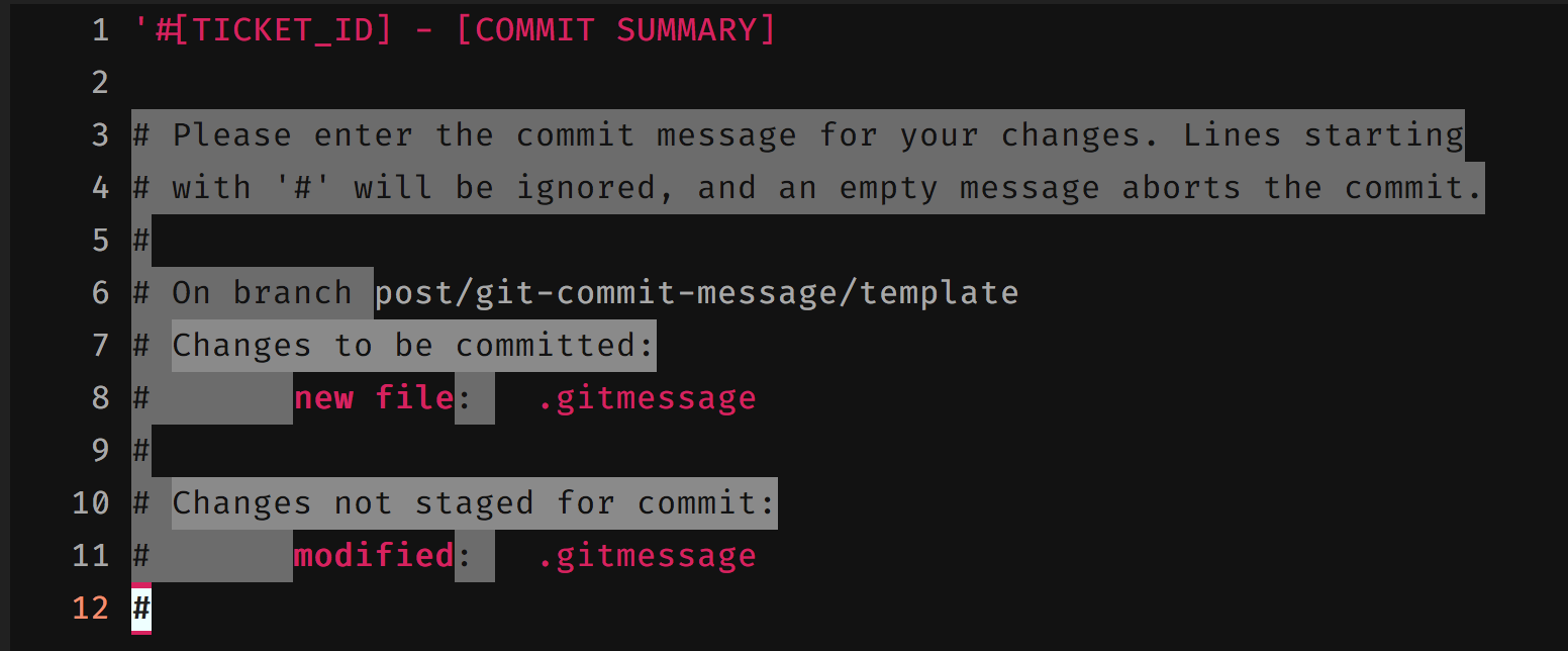 TIL: Creating Git Commit Message Template