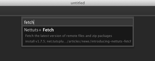 Sublime Text 2: ใช้งานปลั๊กอิน Nettuts+ Fetch