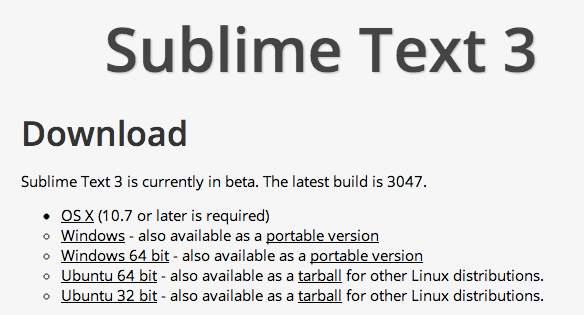 Setting up Sublime Text 3