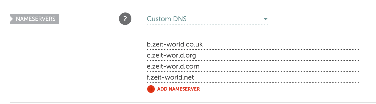 Set custom DNS to Vercel's DNS server